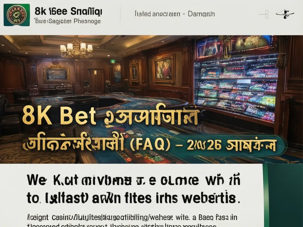 8k Bet FAQ Guide Bangladesh 2026