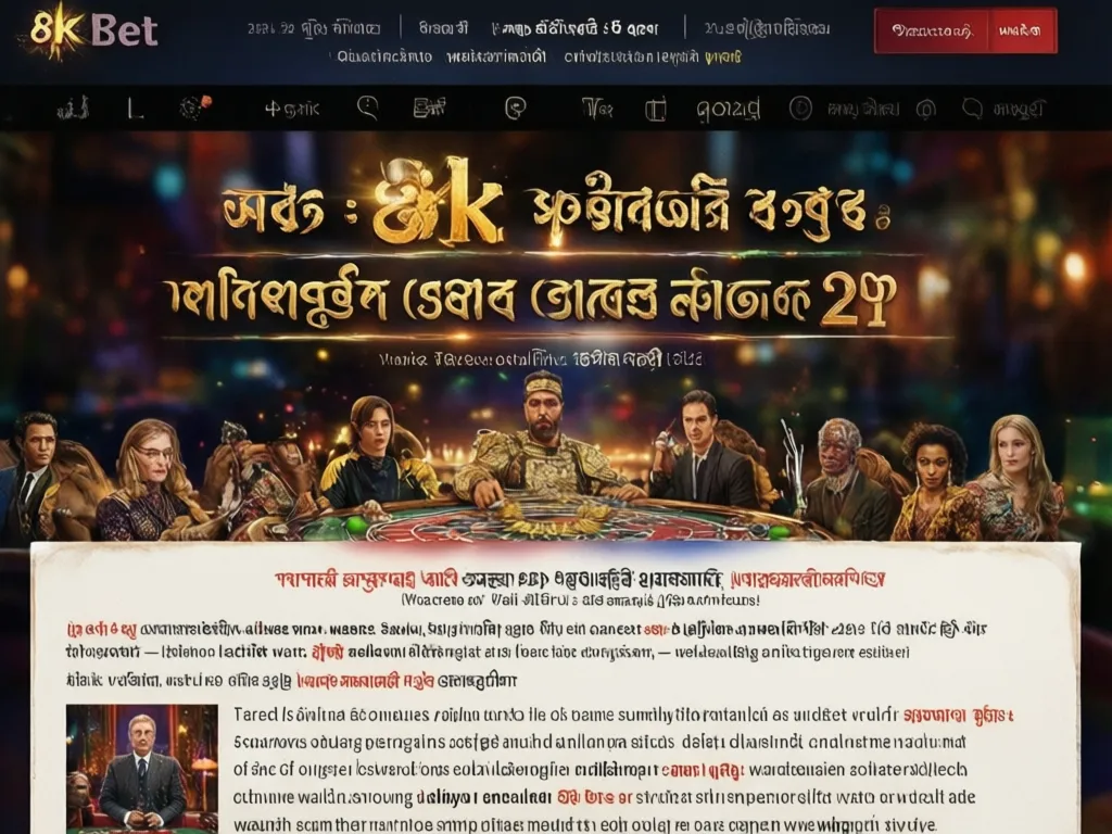 8k Bet মোবাইল অ্যাপ ডাউনলোড ইন্টারফেস